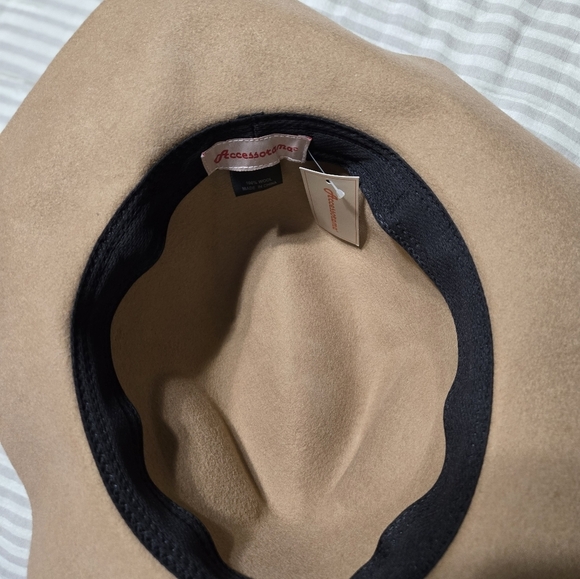 Camel Fedora Hat 100% Wool NWT - Picture 3 of 5